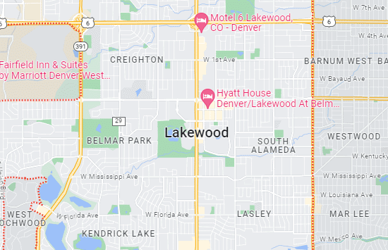 Lakewood Service Area Map
