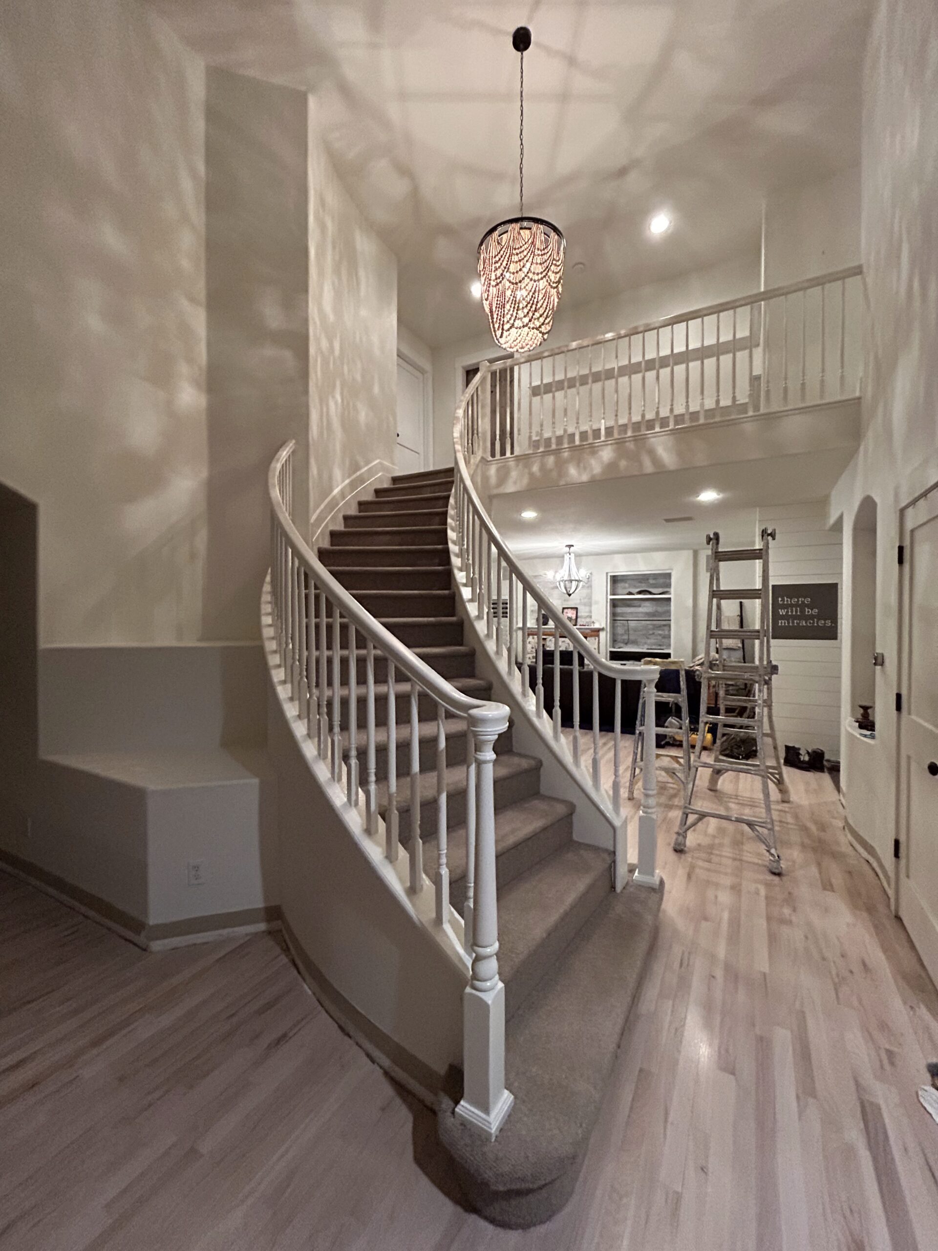 staircase railing and bannister repainting in Arvada, CO